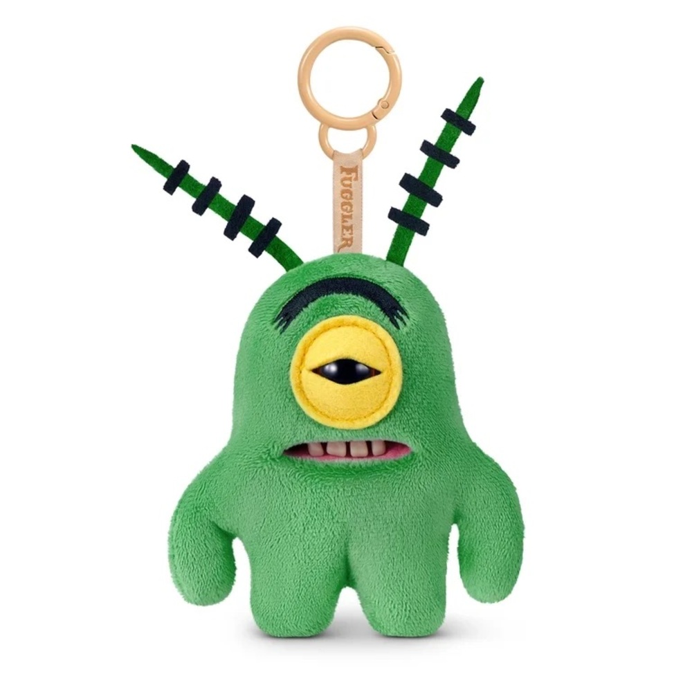 Fuggler nwt SpongeBob 5 inch Sheldon Plankton Funny Ugly Monster Plush Keychain